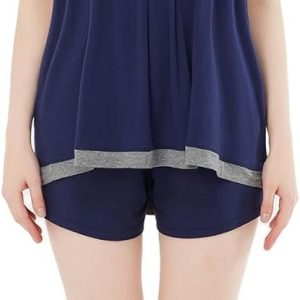 Pajamas-Set Womens-Bamboo Soft-Sleepwear Vest-Shorts – Super Soft Pjs Set