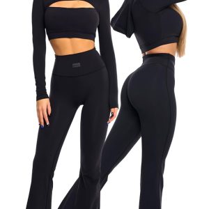 Flare Leggings Bootcut Yoga Pants for Women Buttery Soft High Waisted Tummy Control Flared Workout Leggings