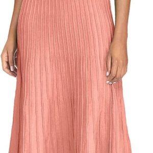 Women’s 2024 Summer Maxi Dresses Tie Spaghetti Strap Square Neck Ribbed Knit Dress